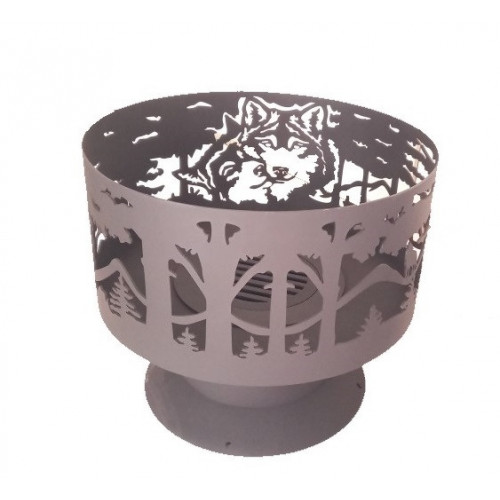 Костровая чаша «Влюбленные волки»